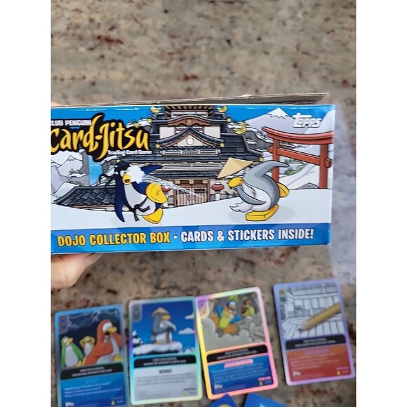 Disney Club Penguin Card Jitsu Lot Dojo Collectors Box Trading Card Game Topps - Picture 5 of 15